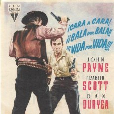 Cine: PROGRAMA DE CINE - FILÓN DE PLATA - JOHN PAYNE, LIZABETH SCOTT - PALACIO ERISANA (LUCENA) - 1955.