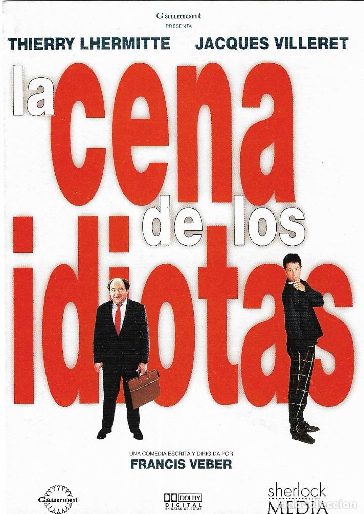 Cine: PN - PROGRAMA DE CINE - LA CENA DE LOS IDIOTAS - THIERRY LHERMITTE, JACQUES VILLERET - 1998. - Foto 1