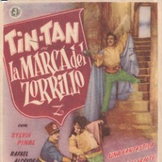  Foglietti di film di film antichi di cinema: TIN-TAN LA MARCA DEL ZORRILLO .- SYLVA PINAL. Lote 258003870