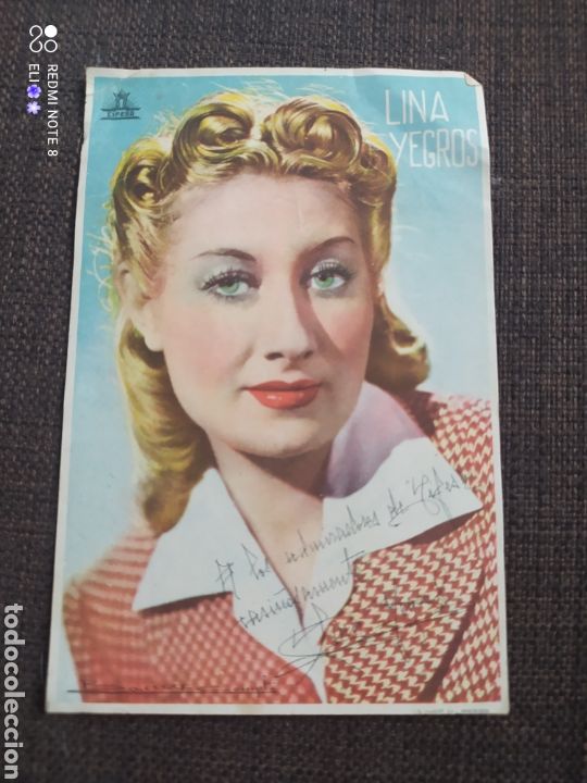 Cinema: Folleto de mano LINA YEGROS
