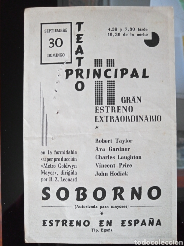 Cine: FOLLETO PEL&Iacute;CULA SOBORNO - Foto 2