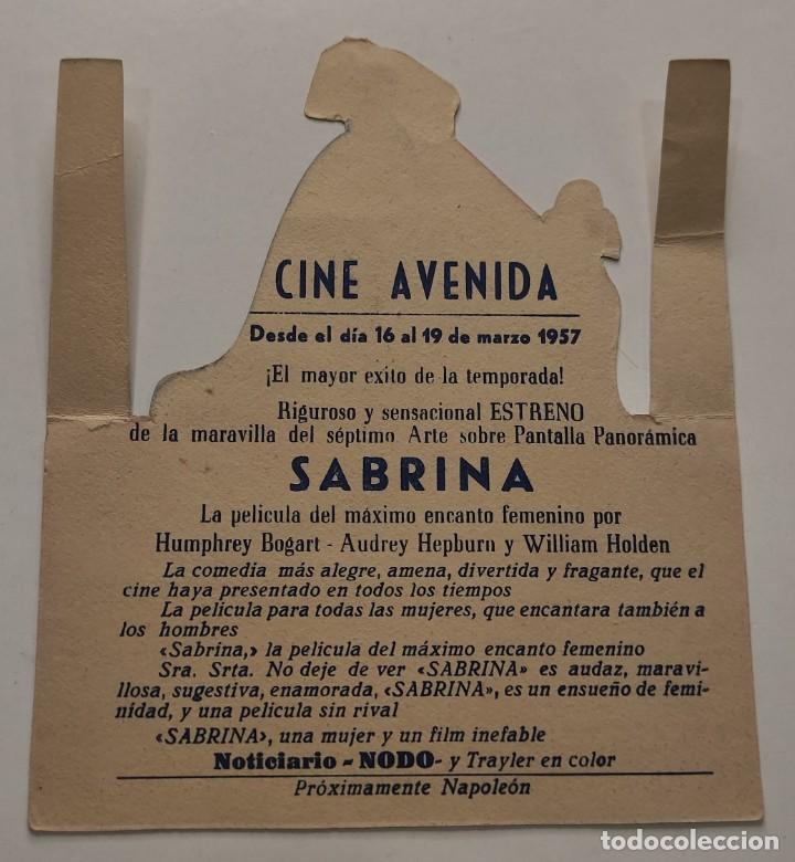 Cine: PROGRAMA DE CINE FOLLETO , CINE AVENIDA , SABRINA - Foto 2