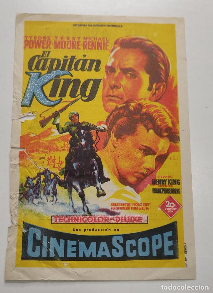 Cine: PROGRAMA DE CINE FOLLETO , CINE AVENIDA , EL CAPITAN KING - Foto 1