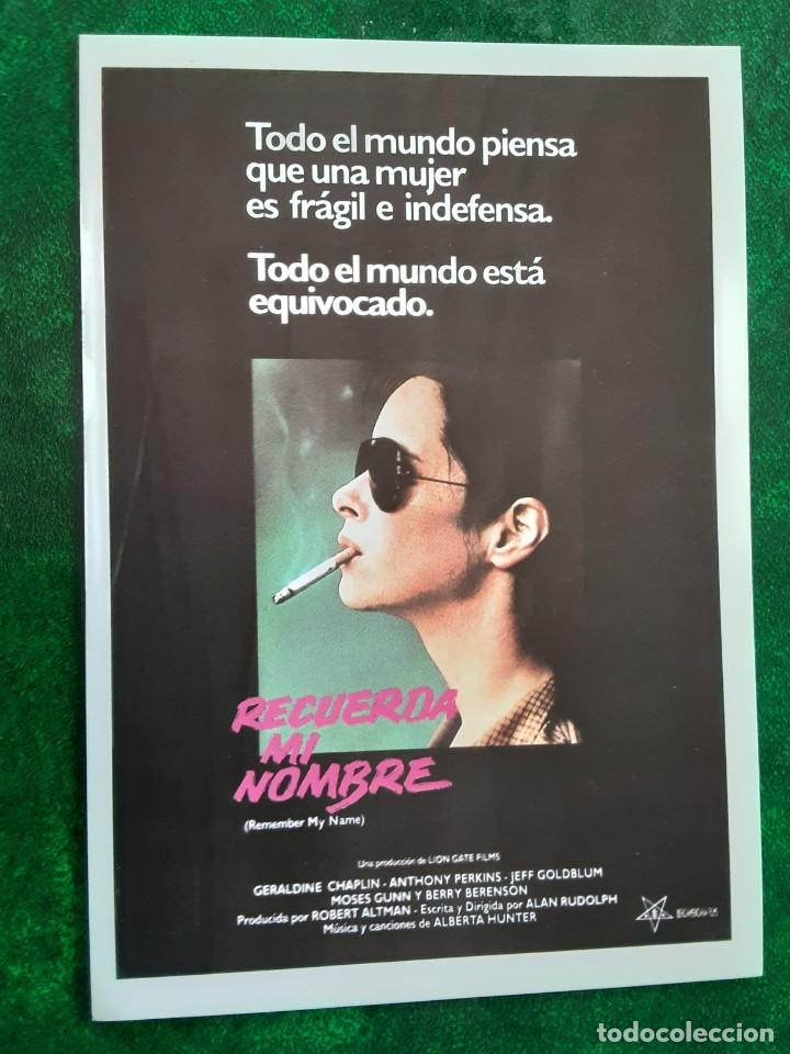 Cine: RECUERDA MI NOMBRE GERALDINE CHAPLIN ANTHONY PERKINS IMPRESO EN LOS A&Ntilde;OS 80