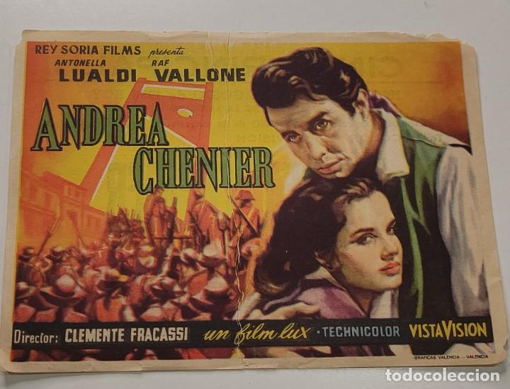 Cine: PROGRAMA DE CINE FOLLETO , PRINCIPAL CINEMA , ANDREA CHENIER - Foto 1
