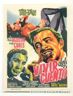 Cine: VIVIR DEL CUENTO - TIN TAN - PROGRAMA ORIGINAL SIN PUBLICIDAD - IMPECABLE - Foto 1