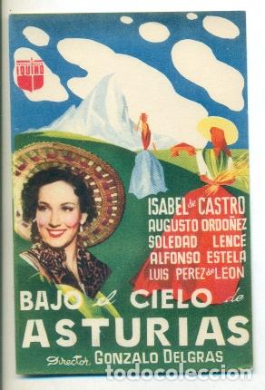 Cine: BAJO EL CIELO DE ASTURIAS - PROGRAMA ORIGINAL SIN PUBLICIDAD - IMPECABLE - Foto 1