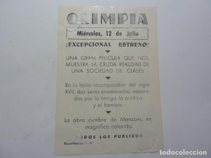 Cine: PROGRAMA DE MANO LOCAL PROMESA SAGRADA - Foto 2
