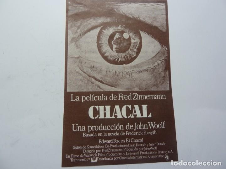 Cine: PROGRAMA DE MANO LOCAL CHACAL - Foto 1