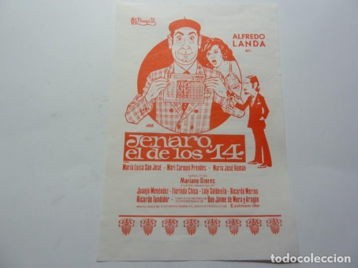 Cine: PROGRAMA DE MANO LOCAL JENARO EL DE LOS 14 - Foto 1