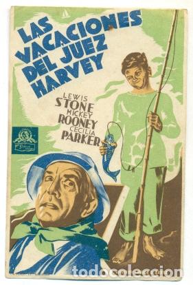 Cine: VACACIONES DEL JUEZ HARVEY - PROGRAMA ORIGINAL SIN PUBLICIDAD - - Foto 1