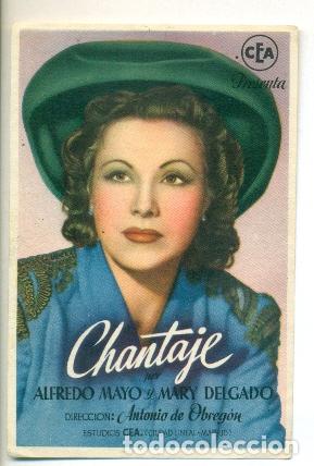 Cine: CHANTAJE - ALFREDO MAYO - PROGRAMA ORIGINAL SIN PUBLICIDAD - IMPECABLE - Foto 1