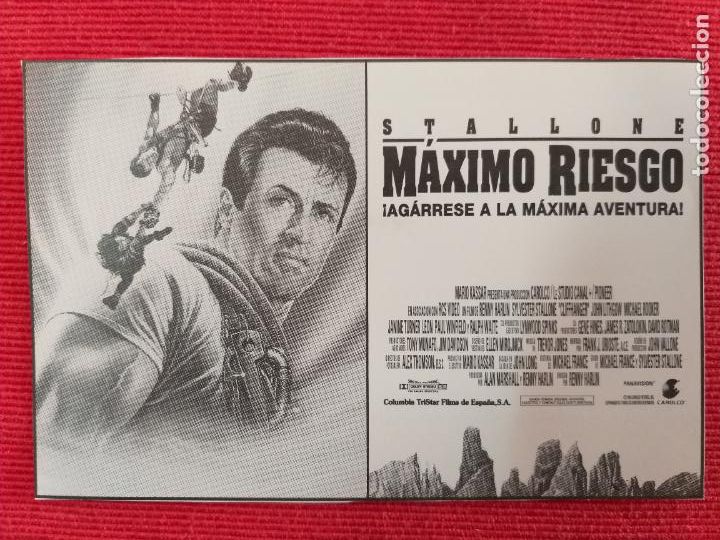 Cine: FOLLETO DE MANO: MAXIMO RIESGO. SYLVESTER STALLONE - Foto 1