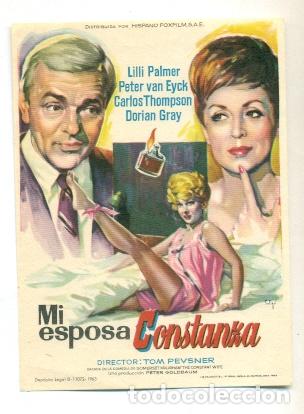 Cine: MI ESPOSA CONSTANZA - PROGRAMA ORIGINAL SIN PUBLICIDAD - IMPECABLE - Foto 1