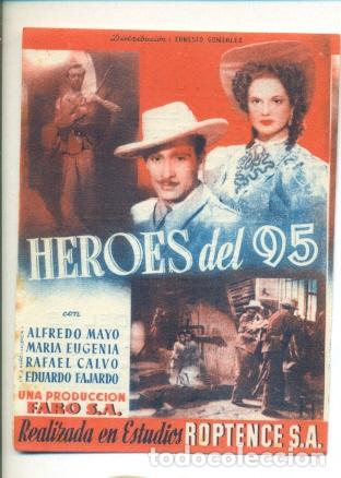 Cine: HEROES DEL 95 CON ALFREDO MAYO - PROGRAMA ORIGINAL CON PUBLICIDAD - - Foto 1