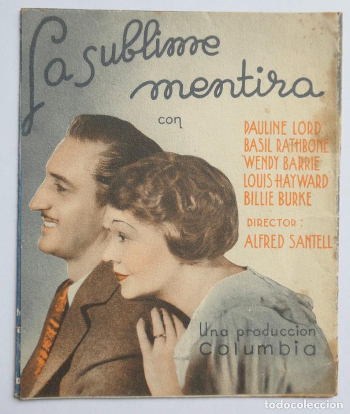 Cine: PROGRAMA DE CINE . LA SUBLIME MENTIRA . CON PUBLICIDAD . CINE NUEVO - Foto 2