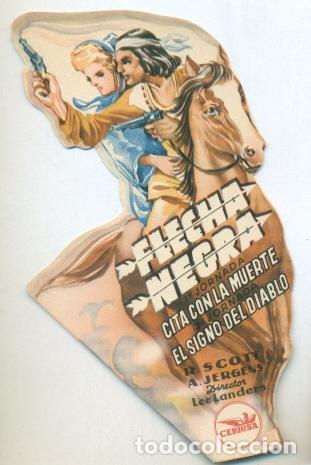 Cine: FLECHA NEGRA - PROGRAMA ORIGINAL TROQUELADO - SIN PUBLICIDAD IMPECABLE &iexcl; - Foto 1