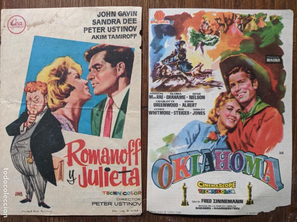 Kino: Romanoff (Jano) y J . Oklahoma. Sala Edison y Las Vegas. Figueras. 1959. - Vell i Bell