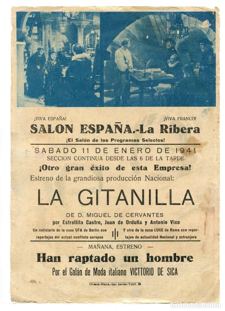 Cine: LA GITANILLA, con Estrellita Castro . 16,5 x 23,5 cms. - Foto 2