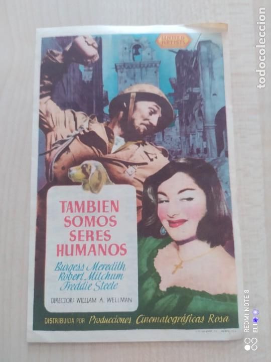 Folhetos de m&atilde;o de filmes antigos de cinema: ESTAMOS LIQUIDANDO. folleto de mano TAMBIEN SOMOS SERES HUMANOS a&ntilde;o 1948