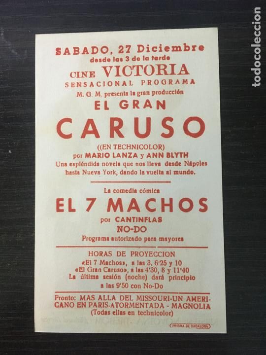 Cine: El gran Caruso - Programa de cine - C/P Badalona - Foto 2