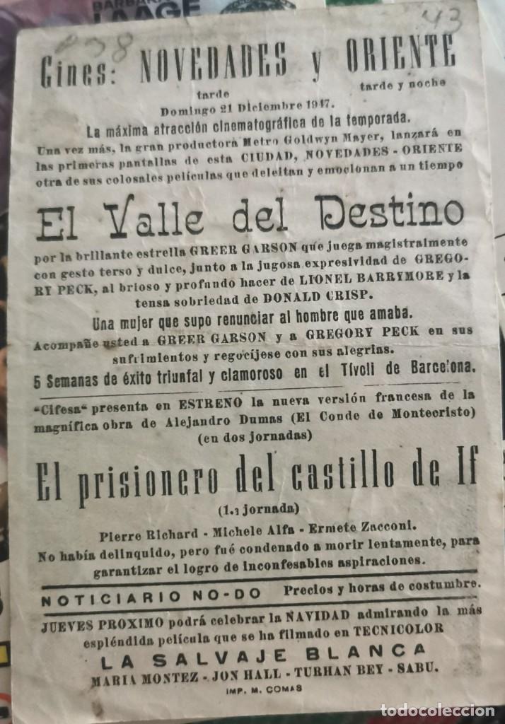 Cine: EL PRISIONERO DEL CASTILLO DE IF, CON PUBLICIDAD - Foto 2