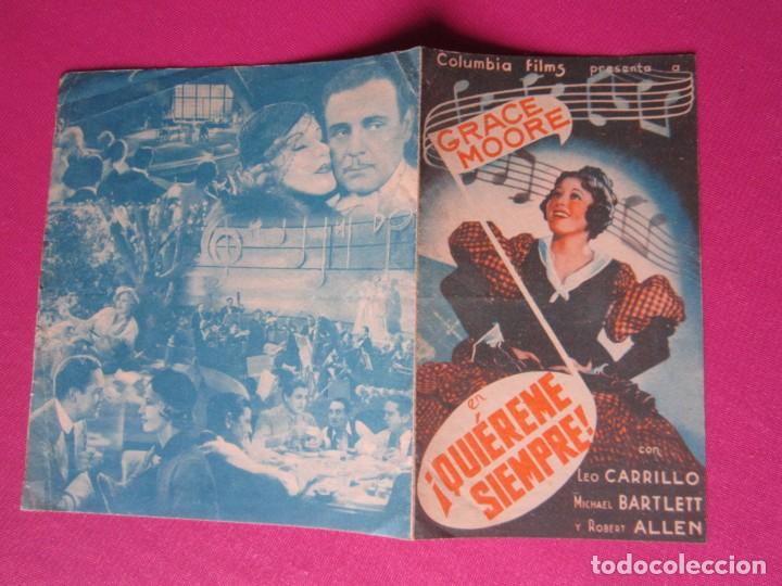 Cine: QUIEREME SIEMPRE GRACE MOORE PROGRAMA DE CINE DOBLE C2 - Foto 1