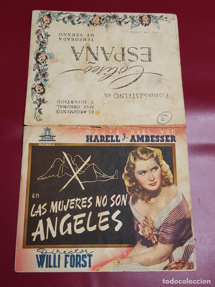 Cine: PROGRAMA DE MANO - LAS MUJERES NO SON ANGELES - Foto 1