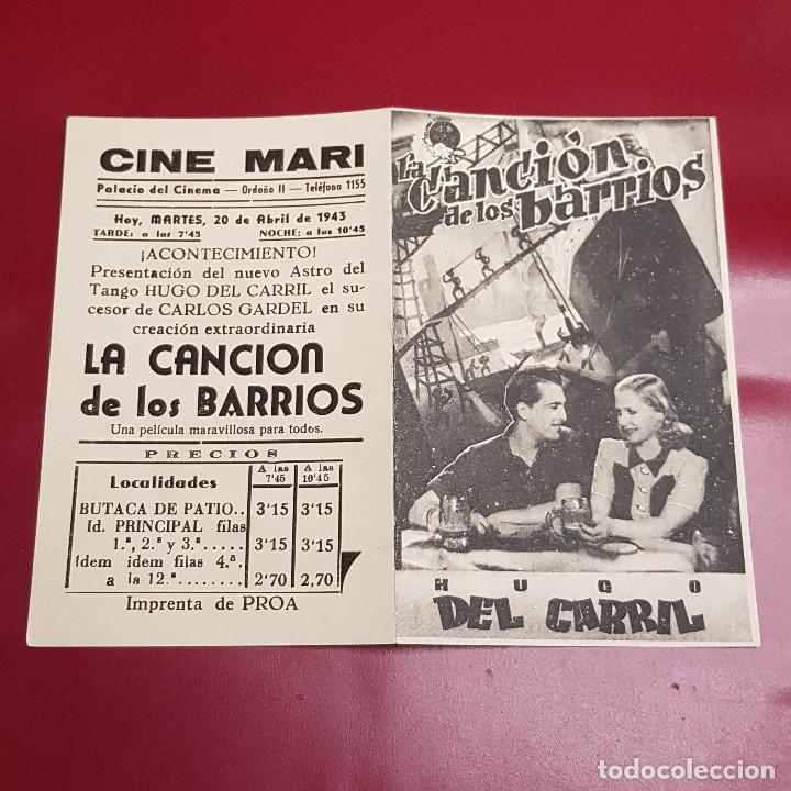 Cine: PROGRAMA DE MANO - LA CANCION DE LOS BARRIOS - Foto 1