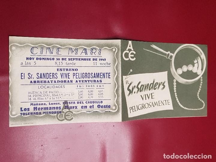 Cine: PROGRAMA DE MANO - EL SR SANDERS VIVE PELIGROSAMENTE - Foto 1
