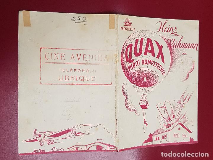 Cine: PROGRAMA DE MANO - QUAX EL PILOTO ROMPETECHOS - Foto 1