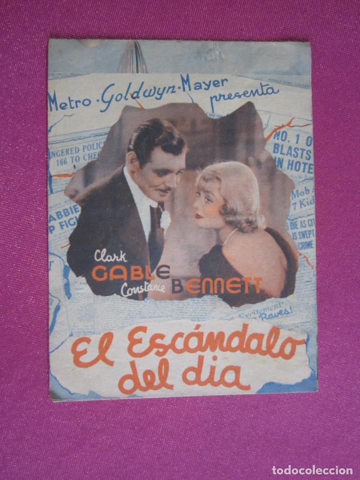 Cine: EL ESCANDALO DEL DIA CLARK GABLE BENNETT TRIPTICO PROGRAMA CINE C2 13 - Foto 1