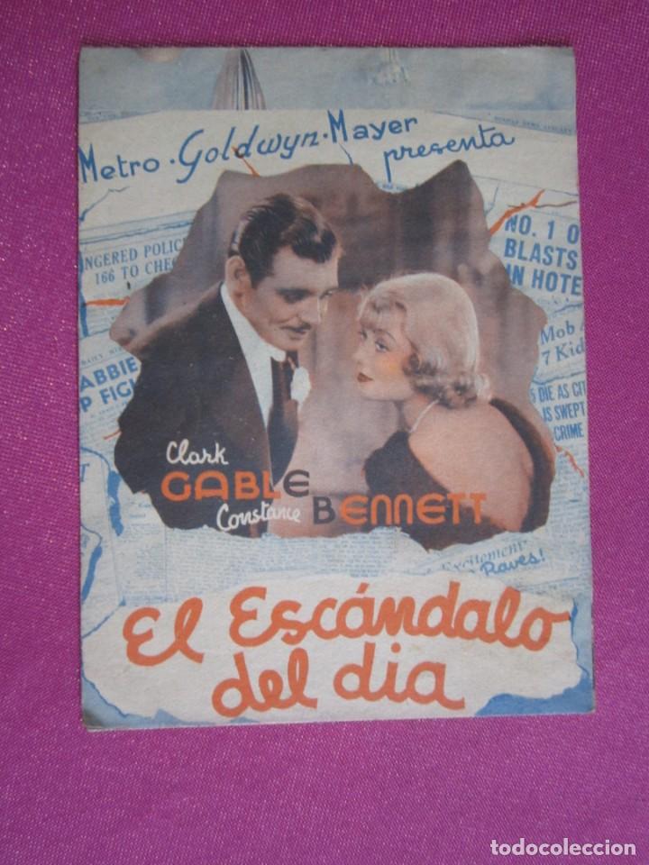 Cine: EL ESCANDALO DEL DIA CLARK GABLE BENNETT TRIPTICO PROGRAMA CINE C2 13 - Foto 6