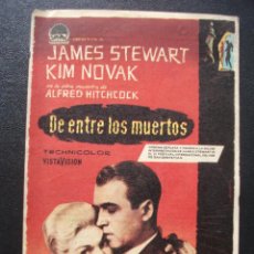  Foglietti di film di film antichi di cinema: DE ENTRE LOS MUERTOS, JAMES STEWART, KIM NOVAK, TEATRO PRINCIPAL CINEMA, 1960. Lote 267427699
