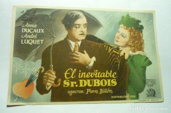 Cine: programa el inevitable sr.dubois.-annie ducaux - Foto 1