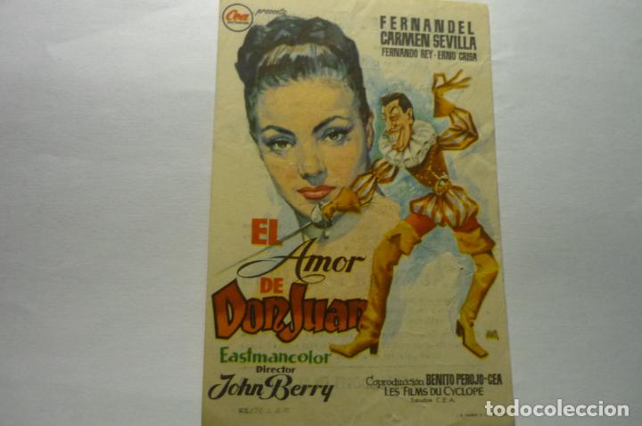 Cine: programa el amor de don juan .-fernandel publicidad - Foto 1