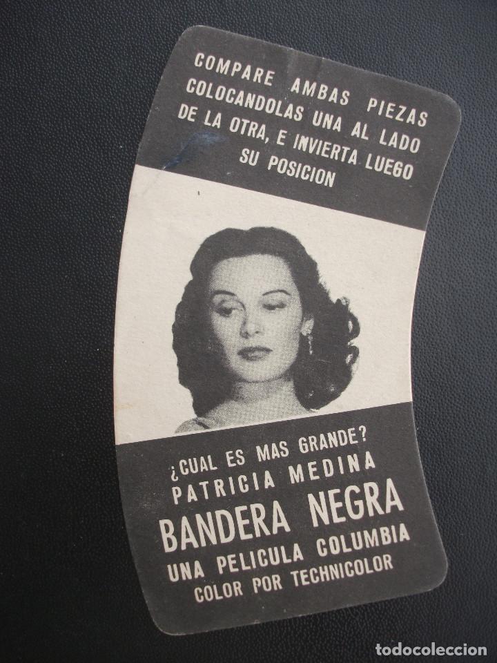  Flyers Publicitaires de films Anciens: BANDERA NEGRA, PATRICIA MEDINA, CINES CAPITOL, METROPOL Y BOSQUE