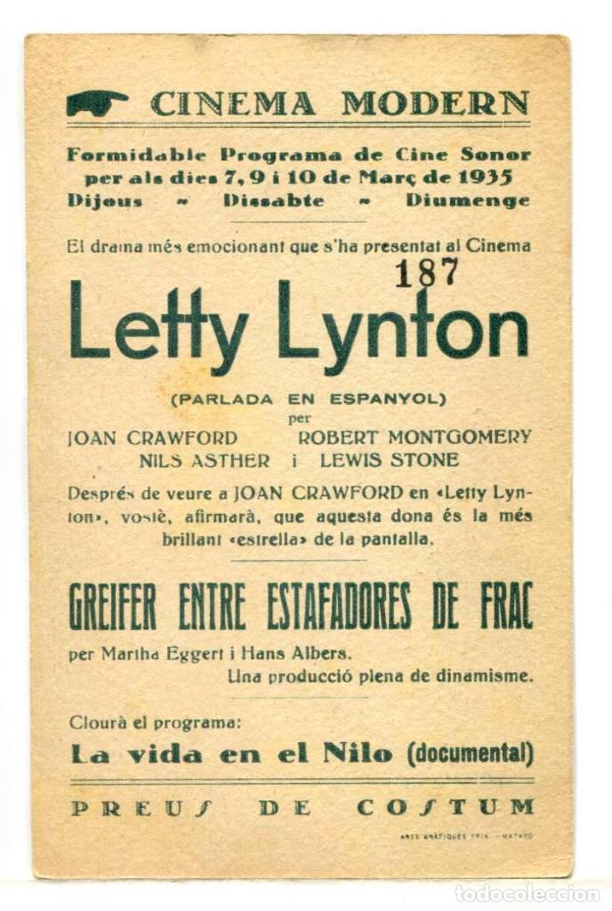 Cine: LETTY LYNTON, con Joan Crawford. - Foto 2