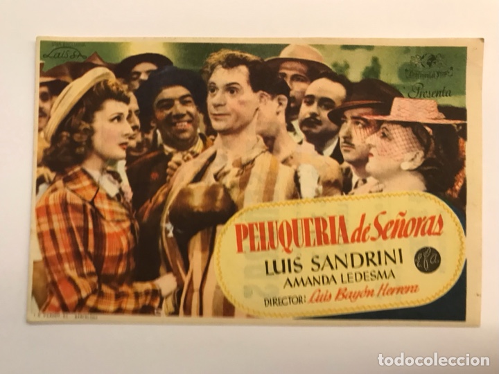 Cine: CINE RIALTO CASTELL&Oacute;N PELUQUER&Iacute;A DE SE&Ntilde;ORAS. Folleto de Mano (a.1948)