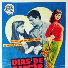 Cine: ALICANTE PROGRAMA CINE DE VERANO IRIS PARK, DÍAS DE AMOR 1946, MARCELLO MASTROIANNI. Lote 273341513