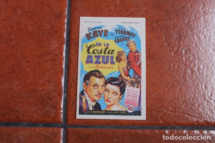 Cine: FOLLETO DE MANO: EN LA COSTA AZUL - Foto 1