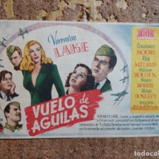 Cine: FOLLETO DE MANO DE LA PELÍCULA VUELO DE ÁGUILA CON PUBLICIDAD