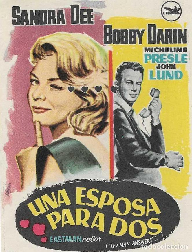 Cine: Programa Cine. Una esposa para dos. Sandra Dee, Bobby Darin. 19-1165 - Foto 1