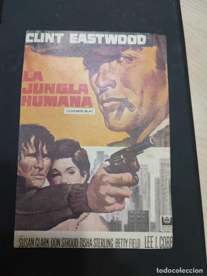 Cine: folleto de mano LA JUNGLA HUMANA Clint Eastwood ,