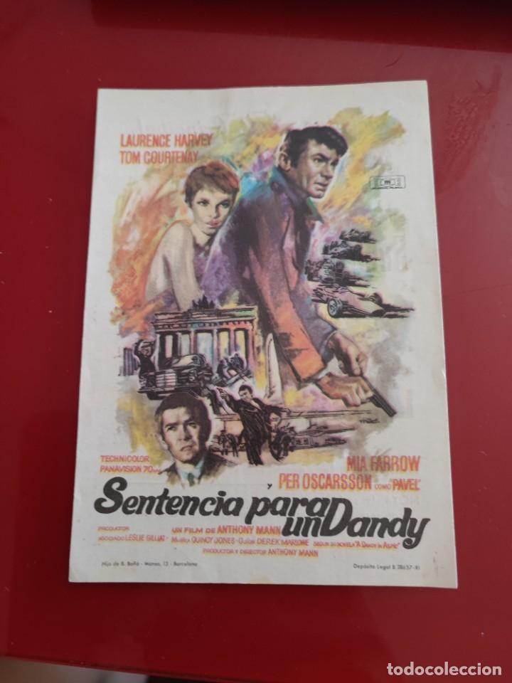  Foglietti di film di film antichi di cinema: folleto de mano SENTENCIA PARA UN DANDY , Laurence Harvey , 1969