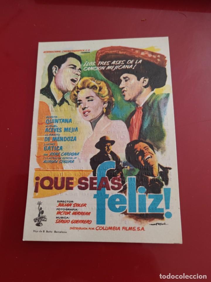 Cine: folleto de mano QUE SEAS FELIZ , Rosita Quintana , 1959
