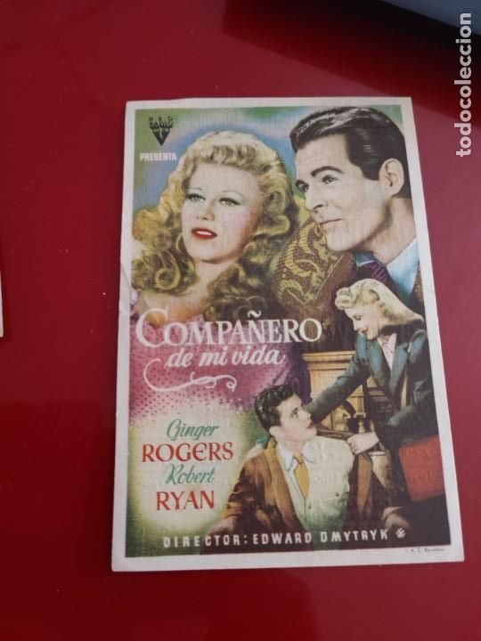 Cine: folleto de mano COMPA&Ntilde;ERO DE MI VIDA , GInger Rogers , 1946
