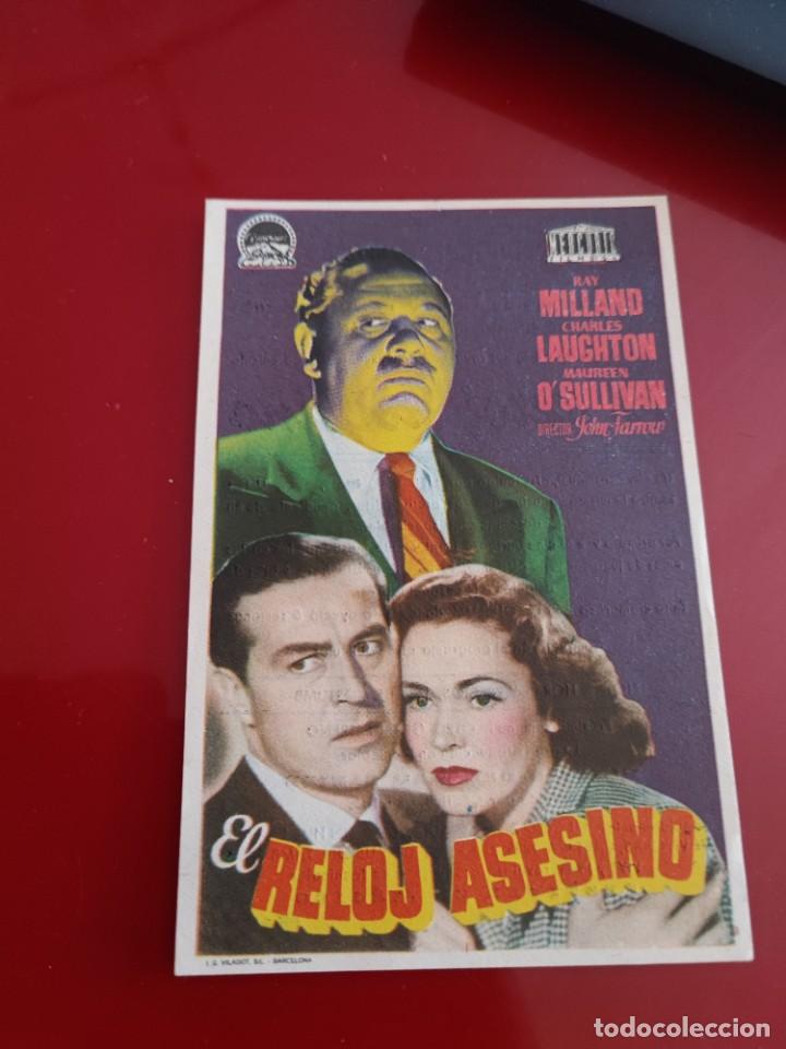 Folhetos de m&atilde;o de filmes antigos de cinema: folleto de mano EL RELOJ ASESINO , Ray Milland , 1949