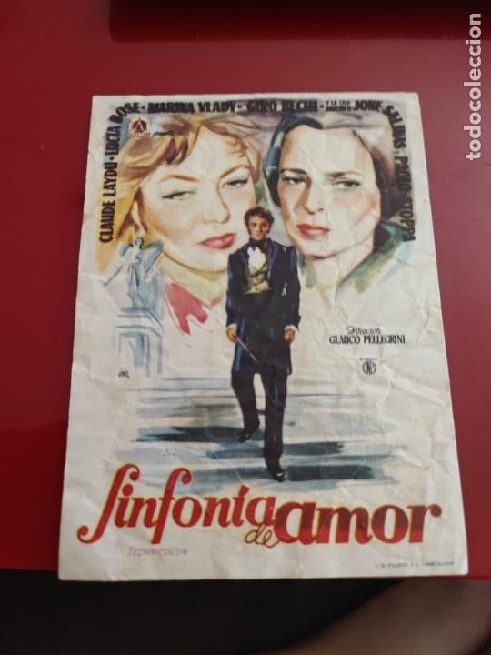 Cine: folleto de mano SINFONIA DE AMOR , Claude Laydu