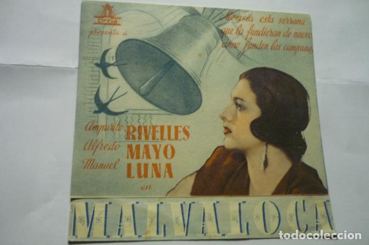 Cine: PROGRAMA DOBLE MALVALOCA.-AMPARO RIVELLES-PUBLICIDAD IDEAL -OLOT - Foto 1